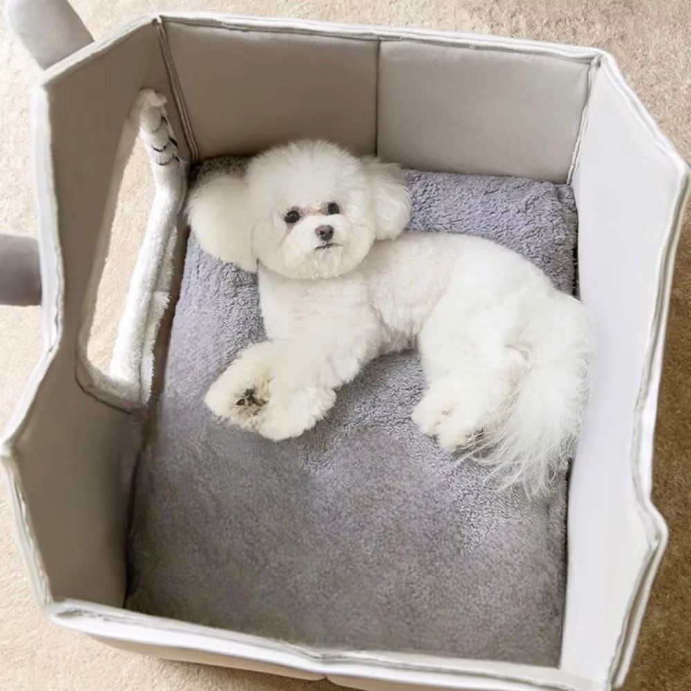 Niche Chien - ComfortableDogHouse™ - Gris Toiture Double